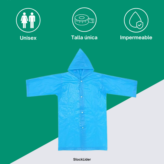 Chubasquero infantil impermeable con capucha