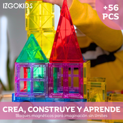 Bloques magnéticos 57 piezas para construir