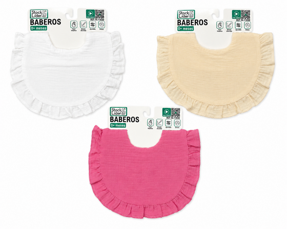 Baberos para bebé ajustables y fáciles de limpiar