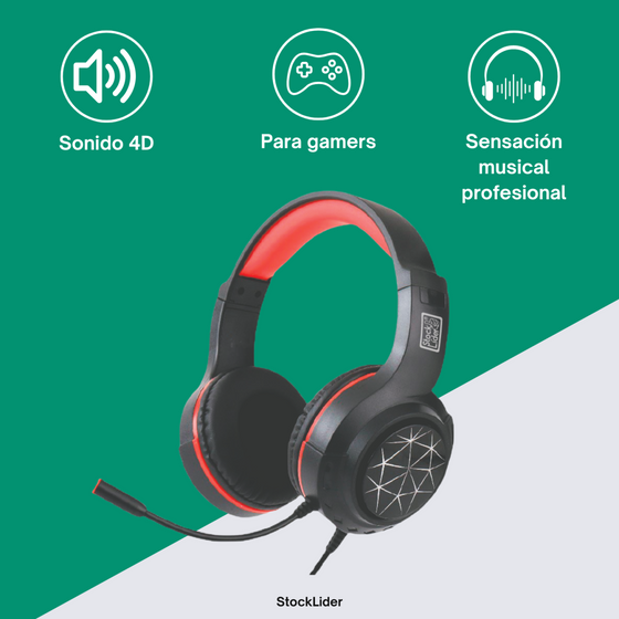 Auriculares gaming con micrófono