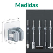 Porta escoba adhesivo para pared