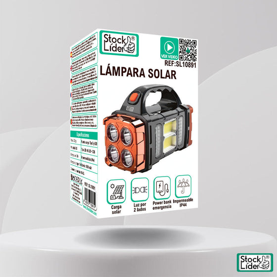Lámpara solar portátil LED COB