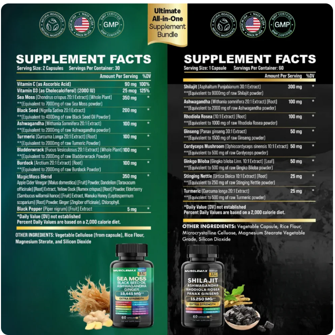 Shilajit con Ashwagandha y Ginseng