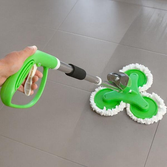 Mopa triple con pulverizador para suelos