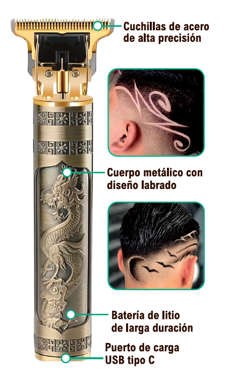 Maquinilla cortapelo USB-C de precisión