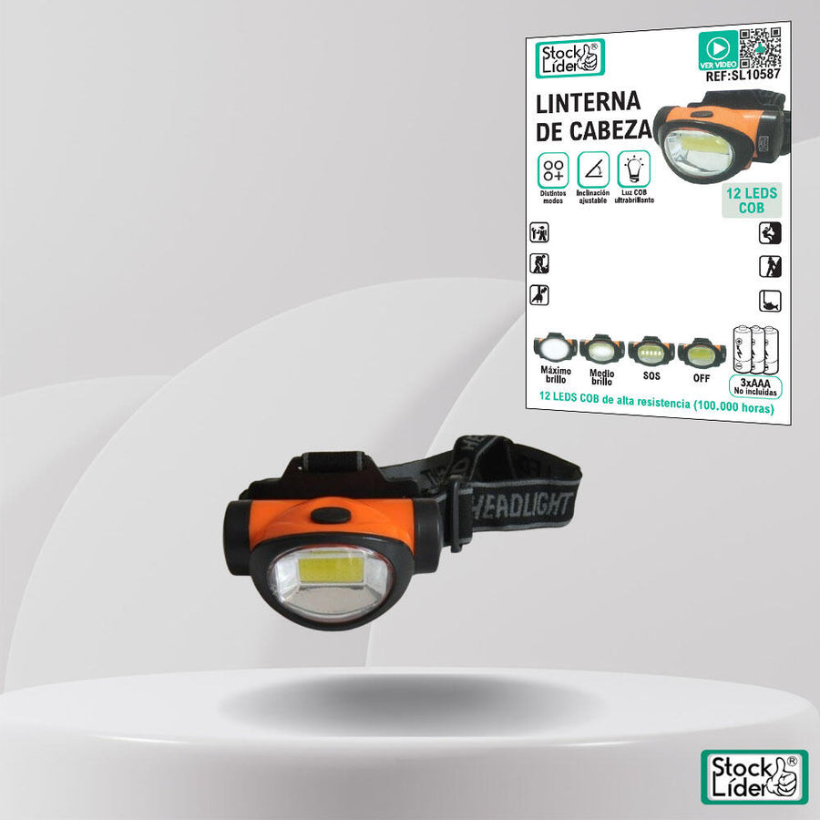 Linterna de cabeza LED COB ajustable