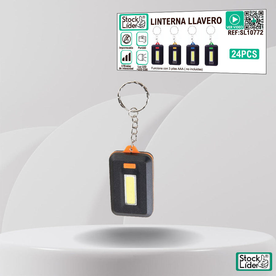 Linterna llavero LED COB compacta