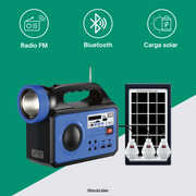Batería portátil solar con luces LED