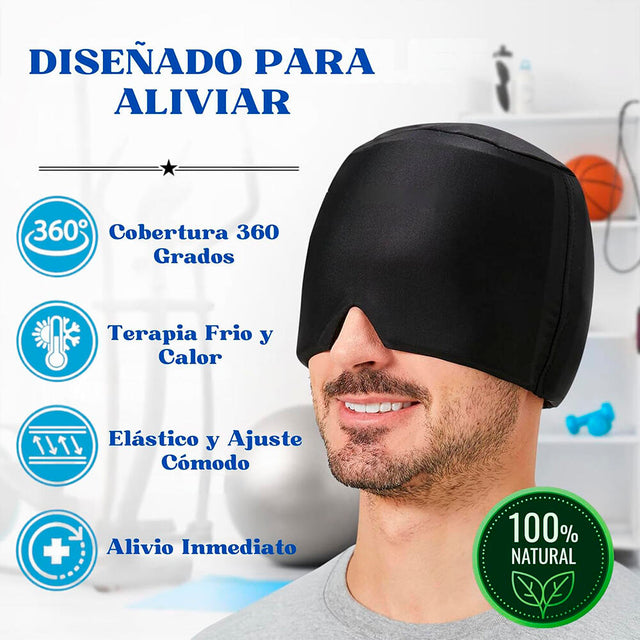 Gorro de gel para migraña frío o calor