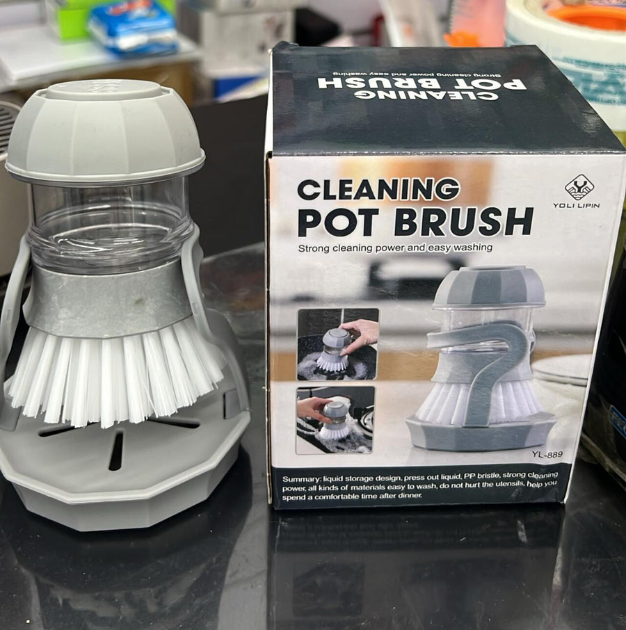 Cepillo para platos con dispensador