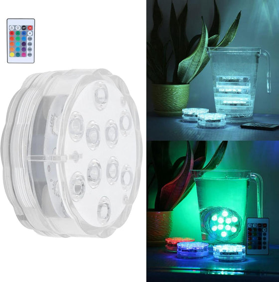 Luz RGB sumergible con mando