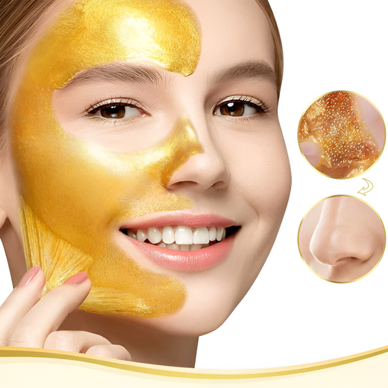 Mascarilla dorada antienvejecimiento facial