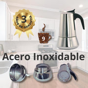 Cafetera italiana inducción 6 tazas