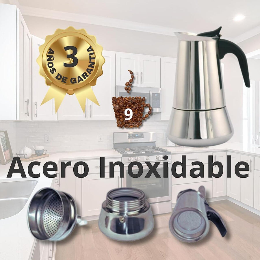 Cafetera italiana inducción 6 tazas