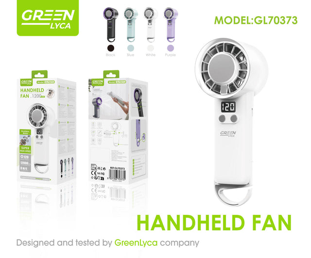 Ventilador portátil de mano recargable