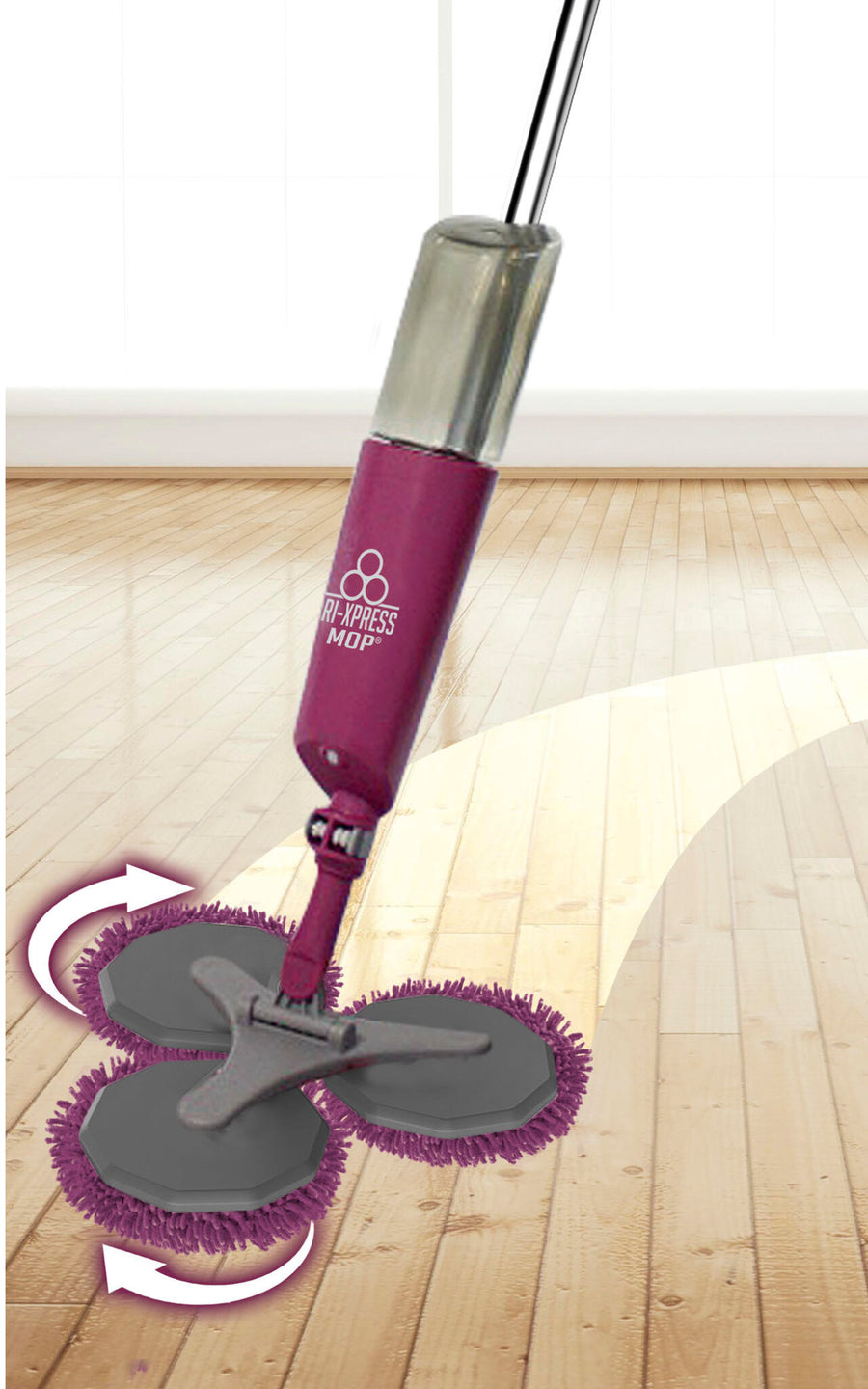 Mopa triple microfibra con spray giratorio