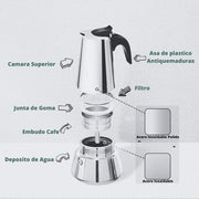 Cafetera italiana inducción 6 tazas