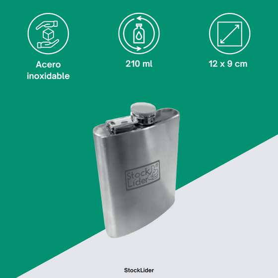 Petaca de acero inoxidable 210 ml