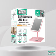 Espejo con luz LED regulable para maquillaje