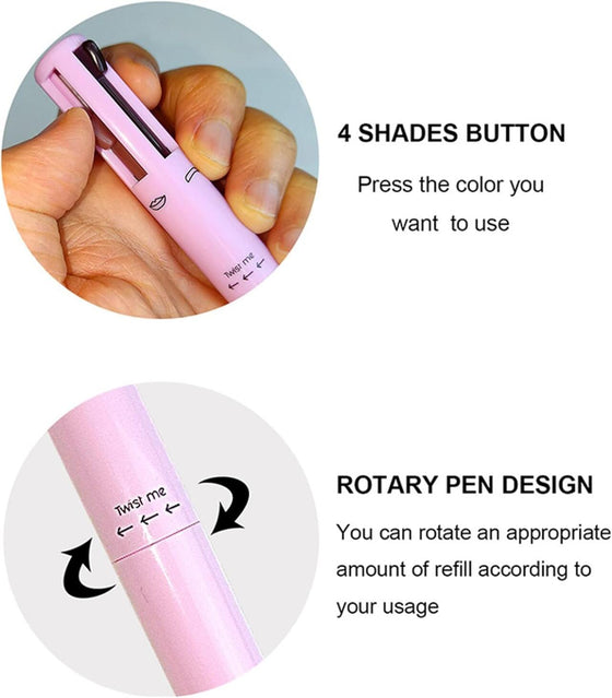 Lápiz de Maquillaje 4 en 1 Multifuncional