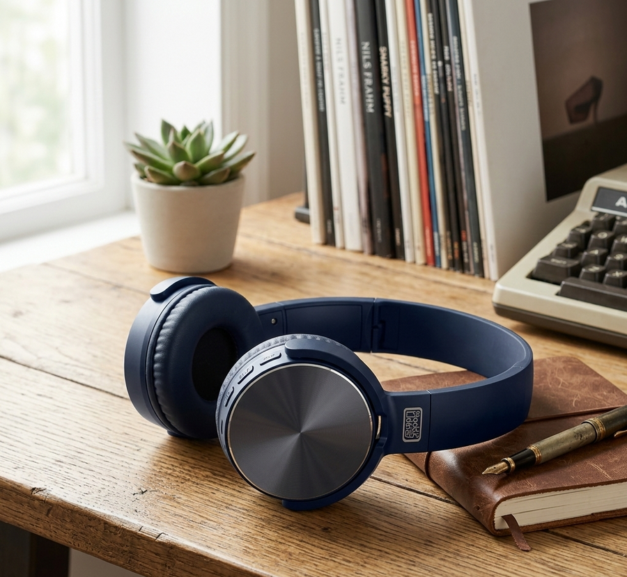 Auriculares Bluetooth plegables con sonido estéreo