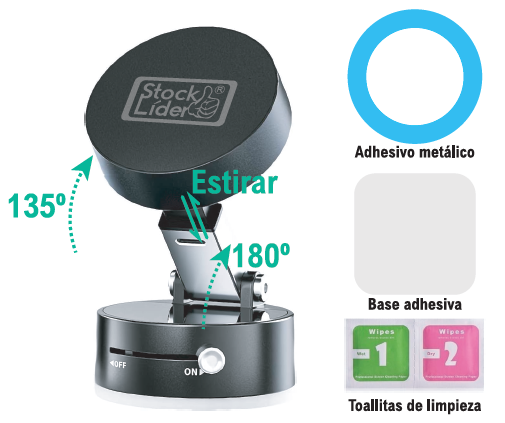 Soporte móvil magnético para coche y moto