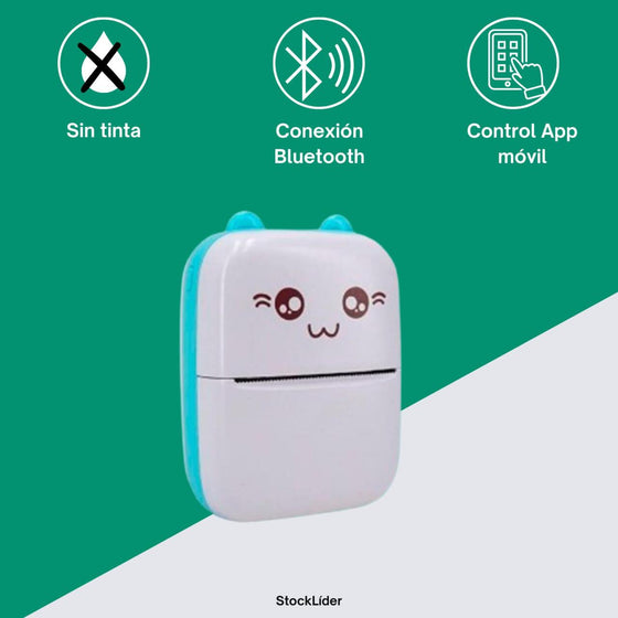 Mini impresora gato portátil Bluetooth