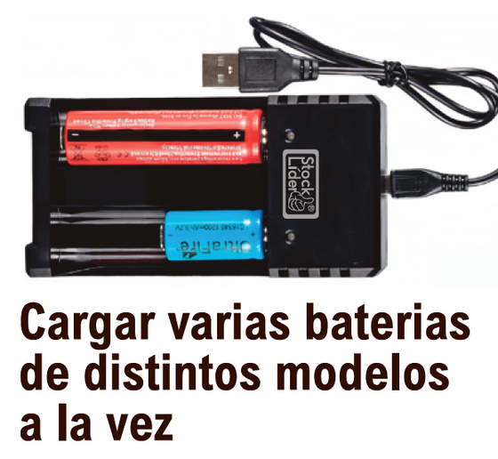 Cargador para pilas 3.7V USB