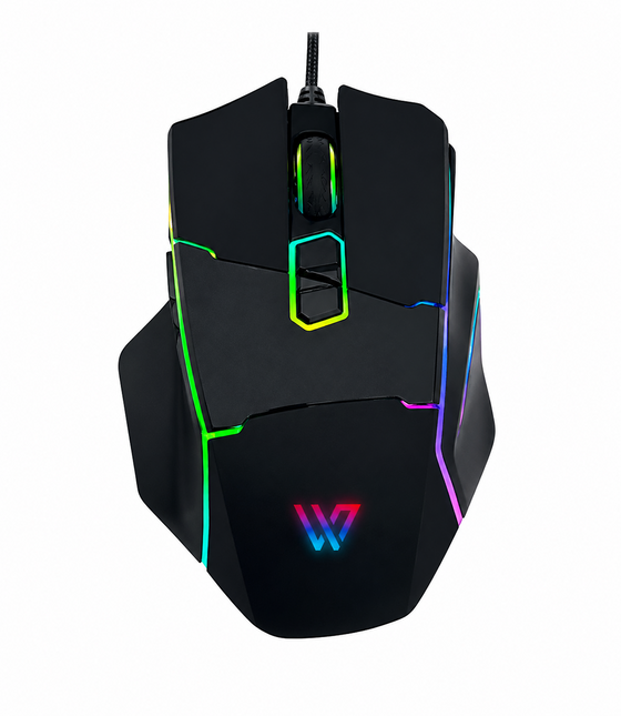 Pack ratón gaming RGB con alfombrilla