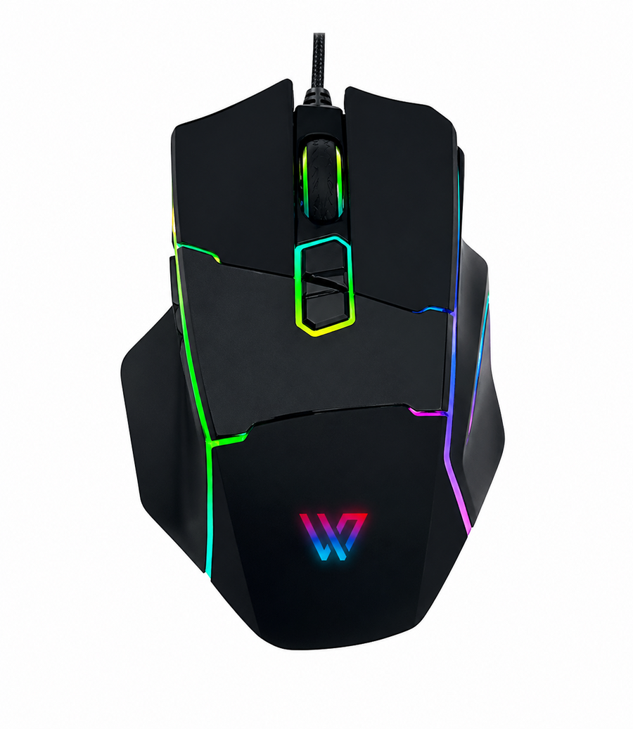 Pack ratón gaming RGB con alfombrilla
