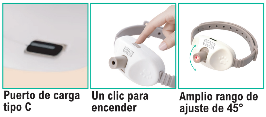 Collar láser para mascotas recargable