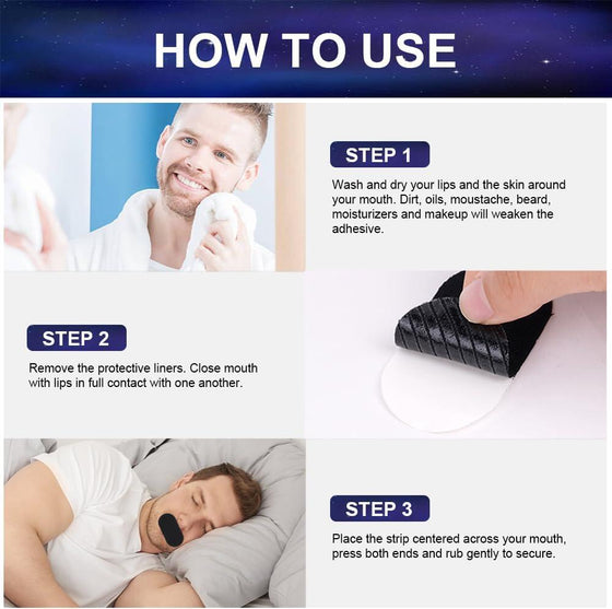 Tiras Bucales Antirronquidos para Dormir