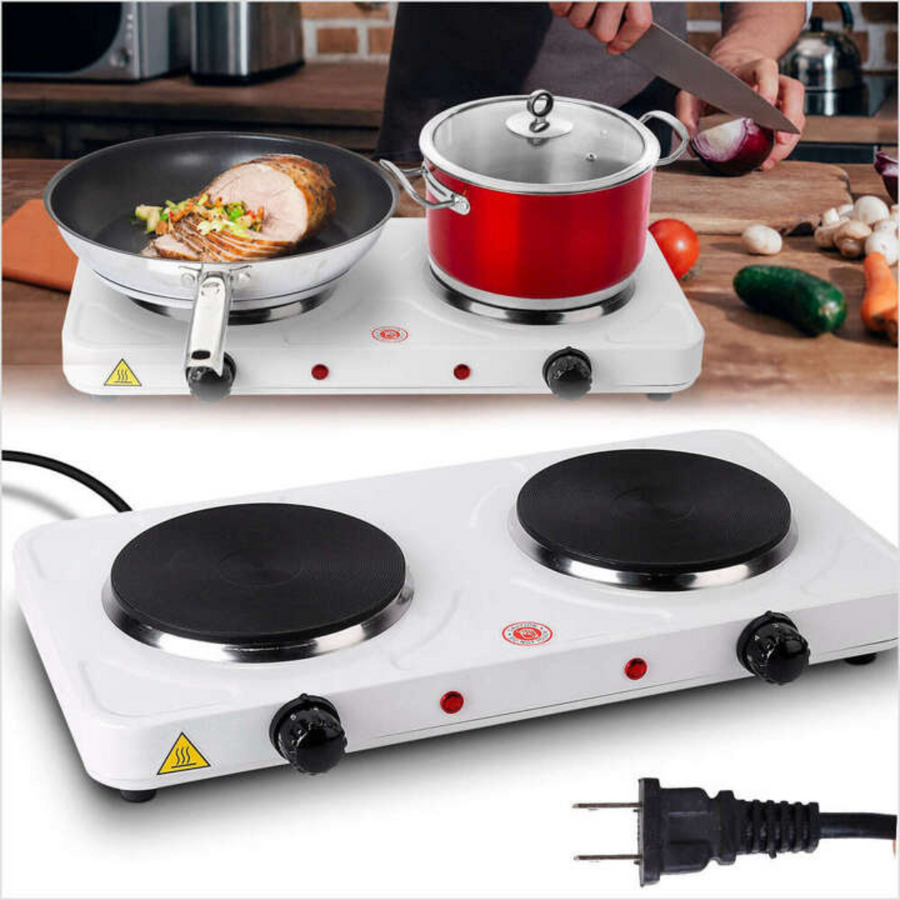 Cocina eléctrica portátil doble compacta