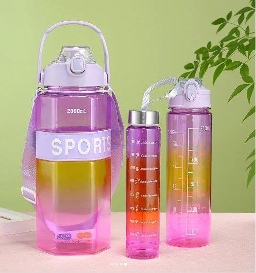 Pack 3 vasos hexagonales deportivos
