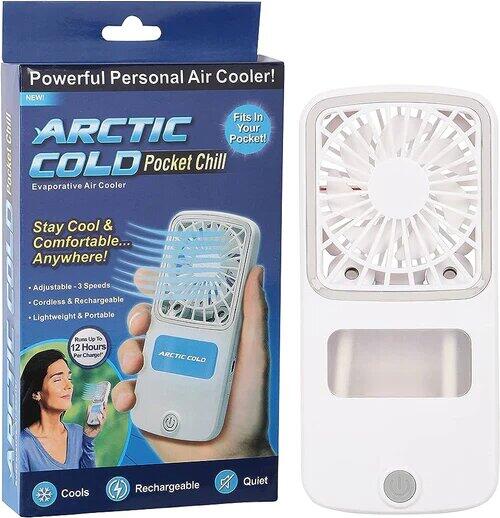 Ventilador portátil recargable de bolsillo