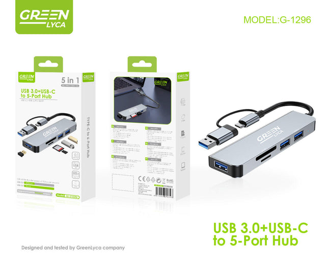 Hub USB-C con lector SD/TF