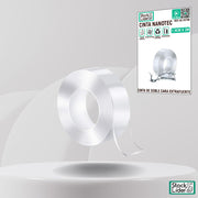 Cinta nanotec reutilizable transparente