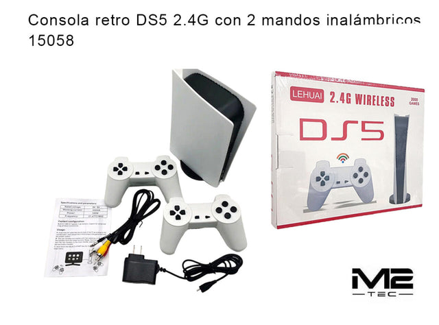 Consola Retro DS5 con 2 Mandos Inalámbricos
