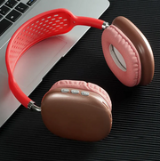 Casco Bluetooth rojo inalámbrico