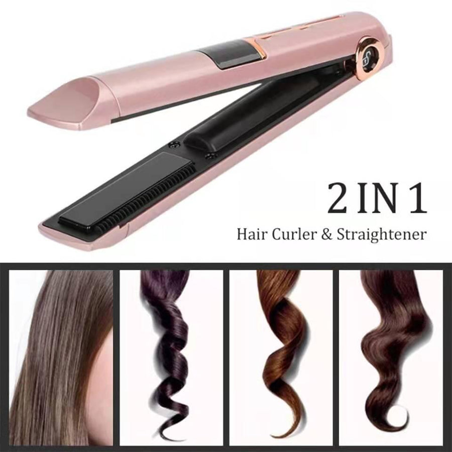 Plancha de pelo inalámbrica 2 en 1