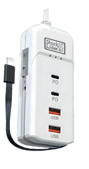 Regleta de carga USB 4+1 compacta