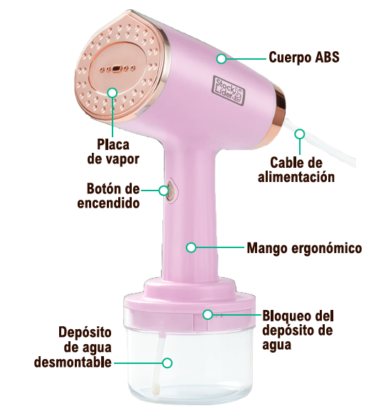 Plancha de vapor portátil para ropa
