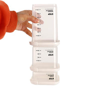 set de recipientes apilables con tapa