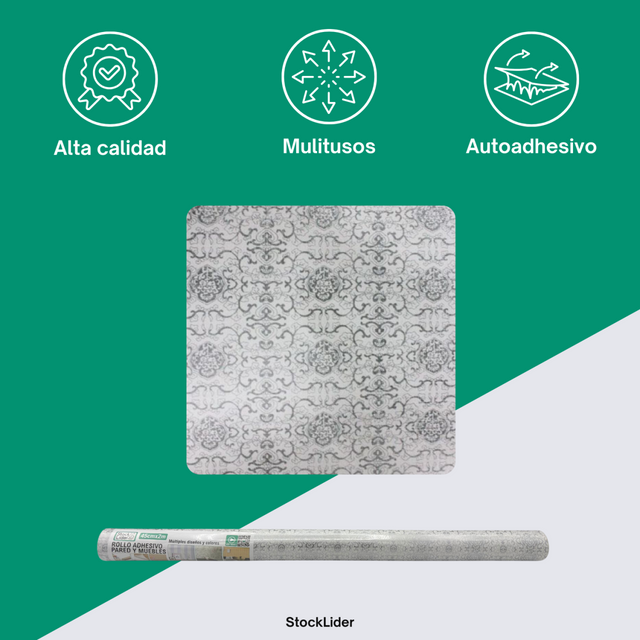 Rollo adhesivo pared y muebles 45x2 m