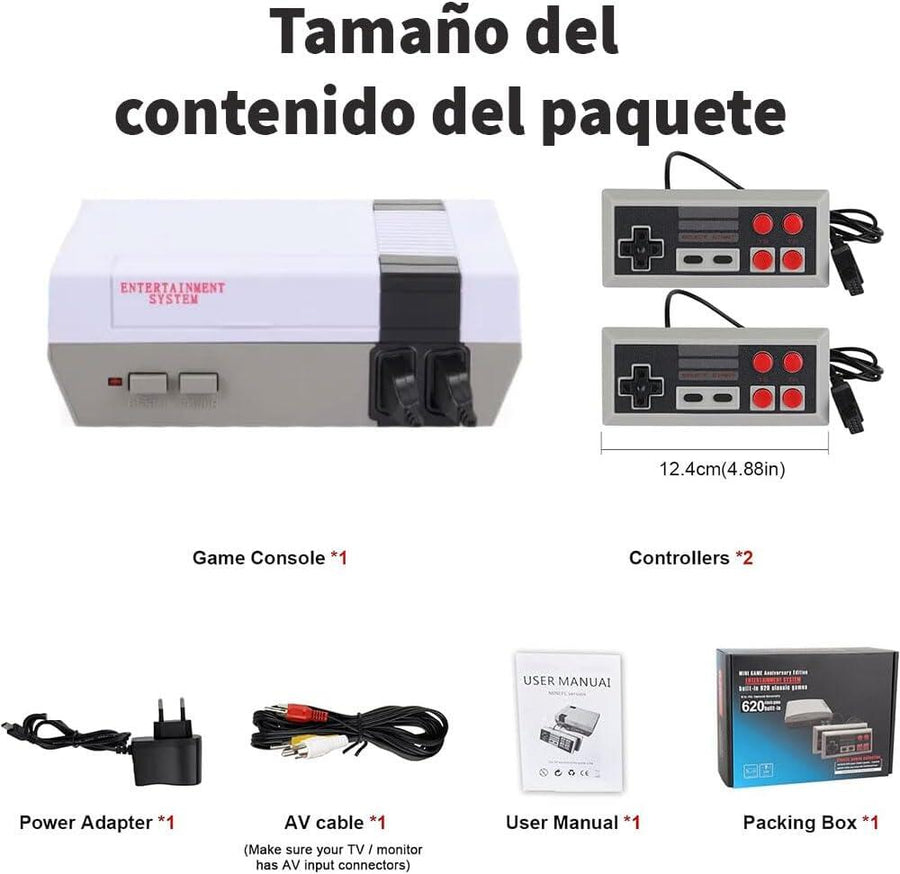 Mini consola de videojuegos 620 retro