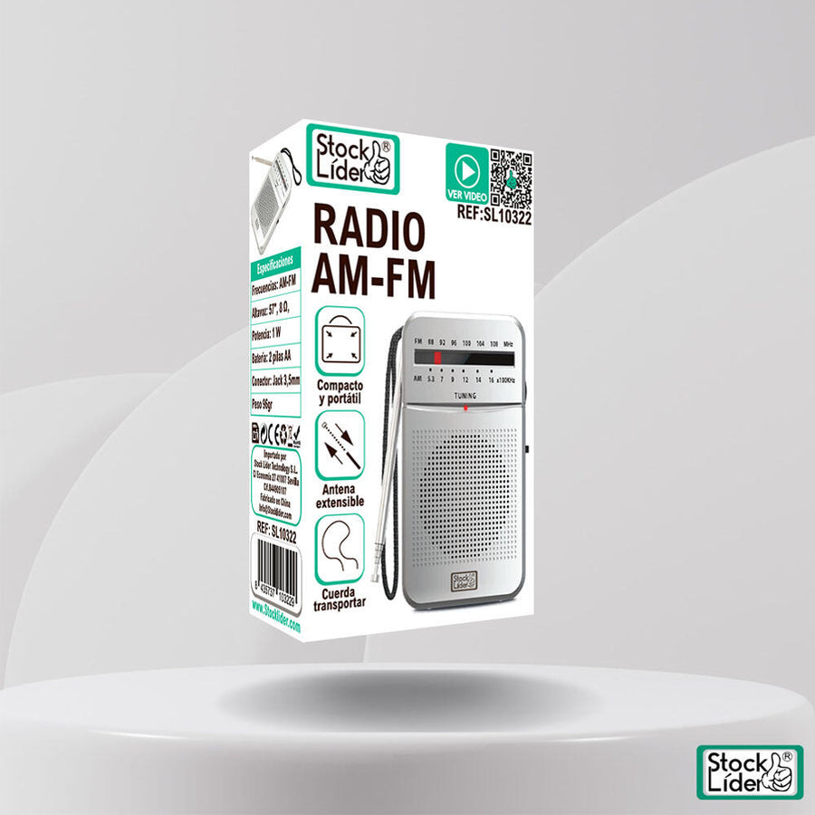 Radio AM FM portátil con auriculares