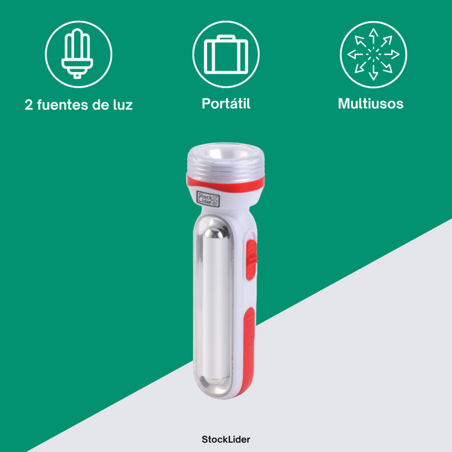 Lámpara linterna 2 en 1 portátil