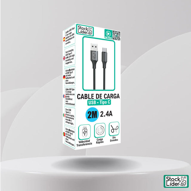 Cable USB Tipo C 2M resistente