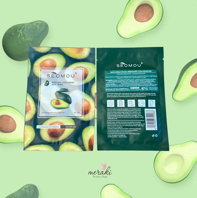 Mascarilla facial de aguacate hidratante