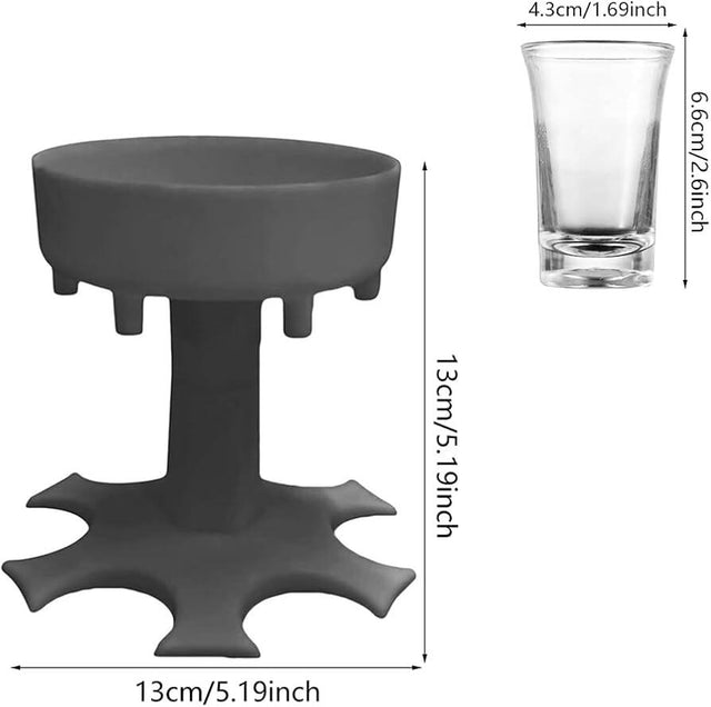 Soporte chupito 6 vasos con dispensador